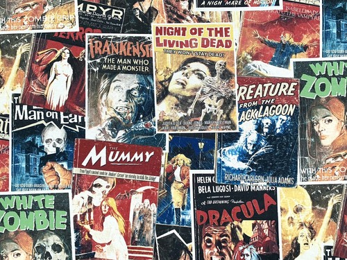 Horror fabric movie posters