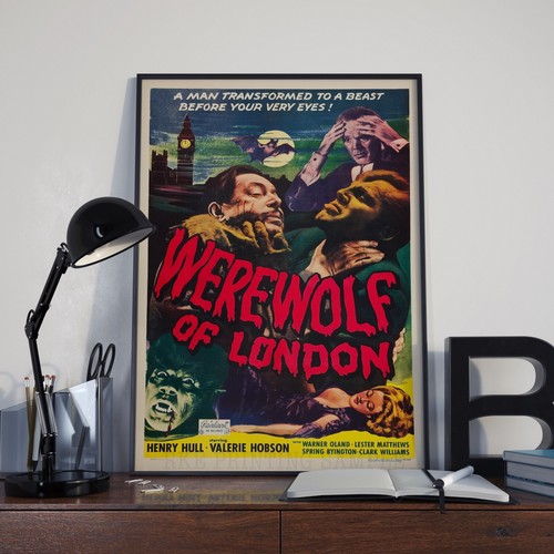 Old horror film poster - old,