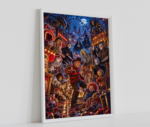 Horror movie villains poster - horror,