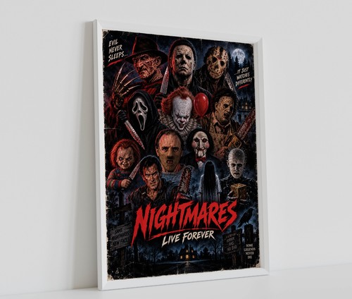 Horror movie villains poster - movie,